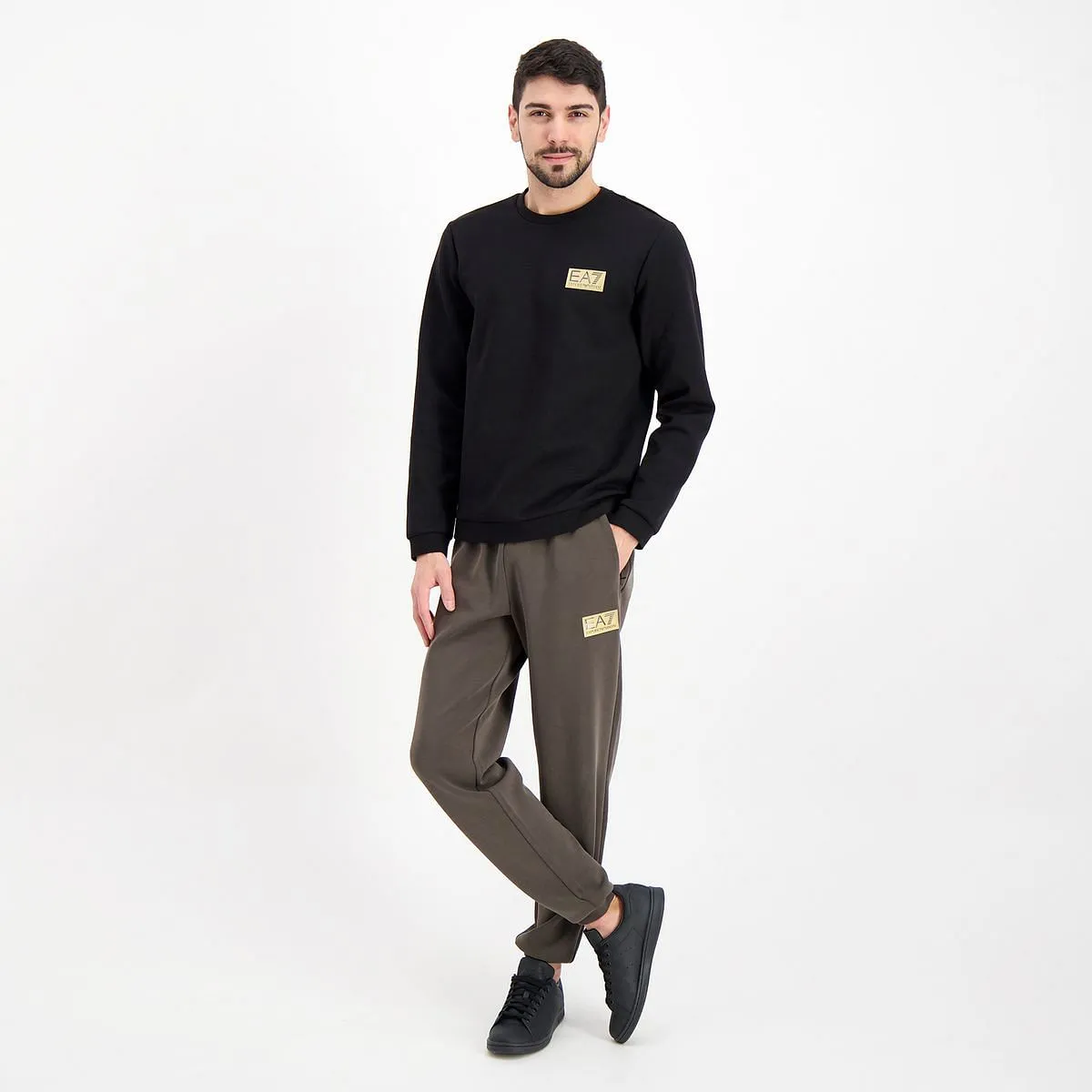      EA7 EMPORIO ARMANI FELPA GIROCOLLO GOLD LABEL  
