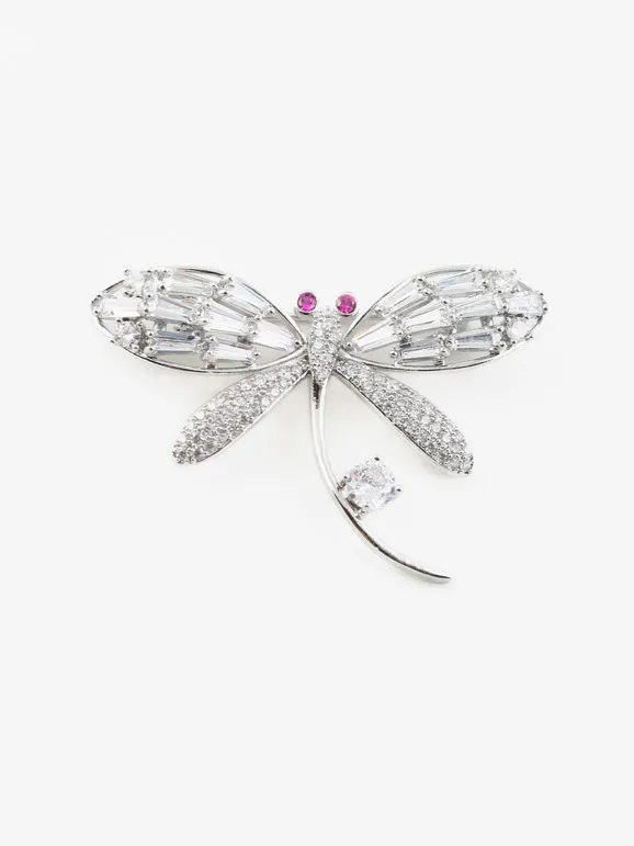 Fashion Jewrly Broche libellule pour femme avec pierres et strass
