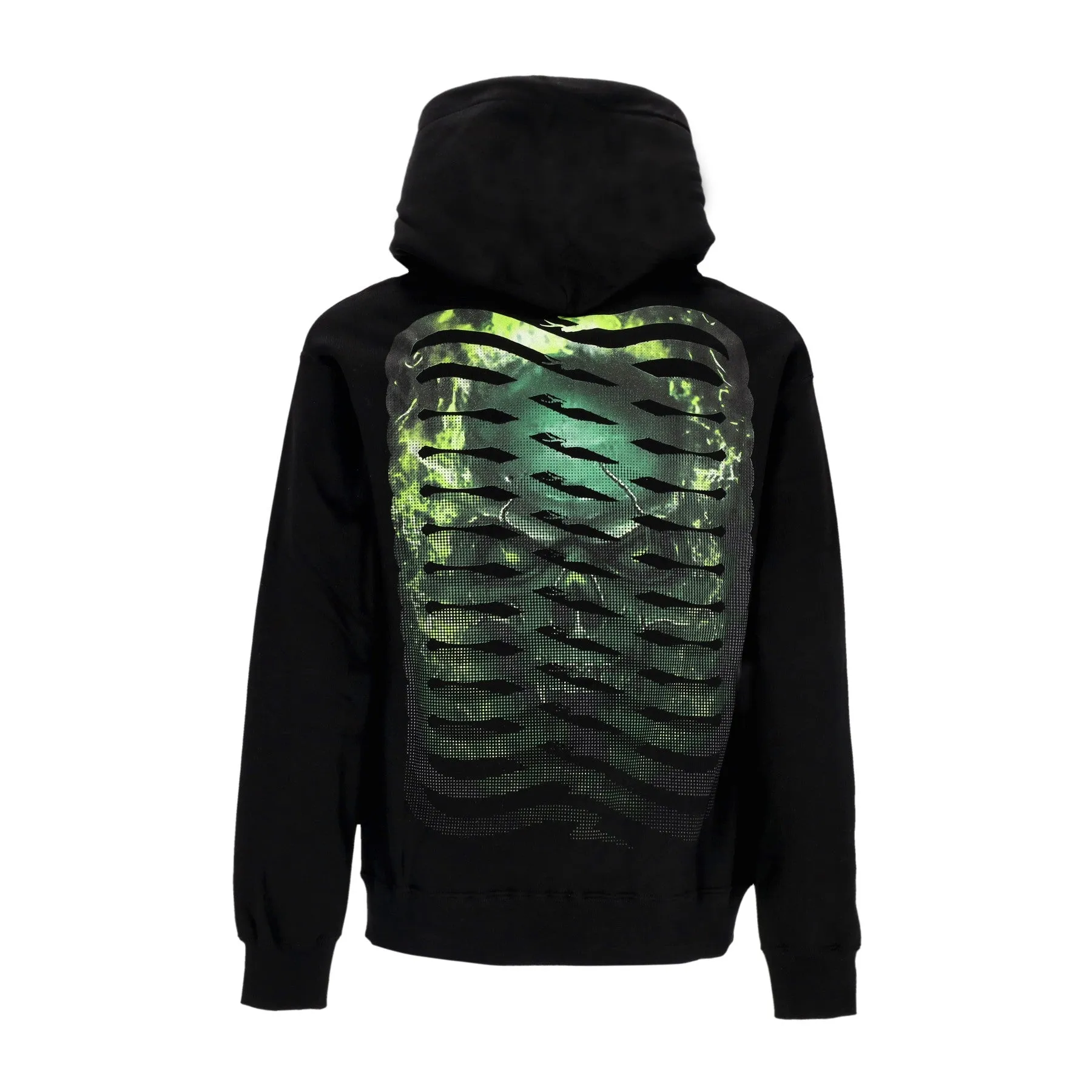 Felpa Cappuccio Uomo Ribs Oxide Hoodie Black