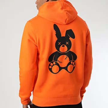 Felpa con cappuccio arancione Black Rabbit
