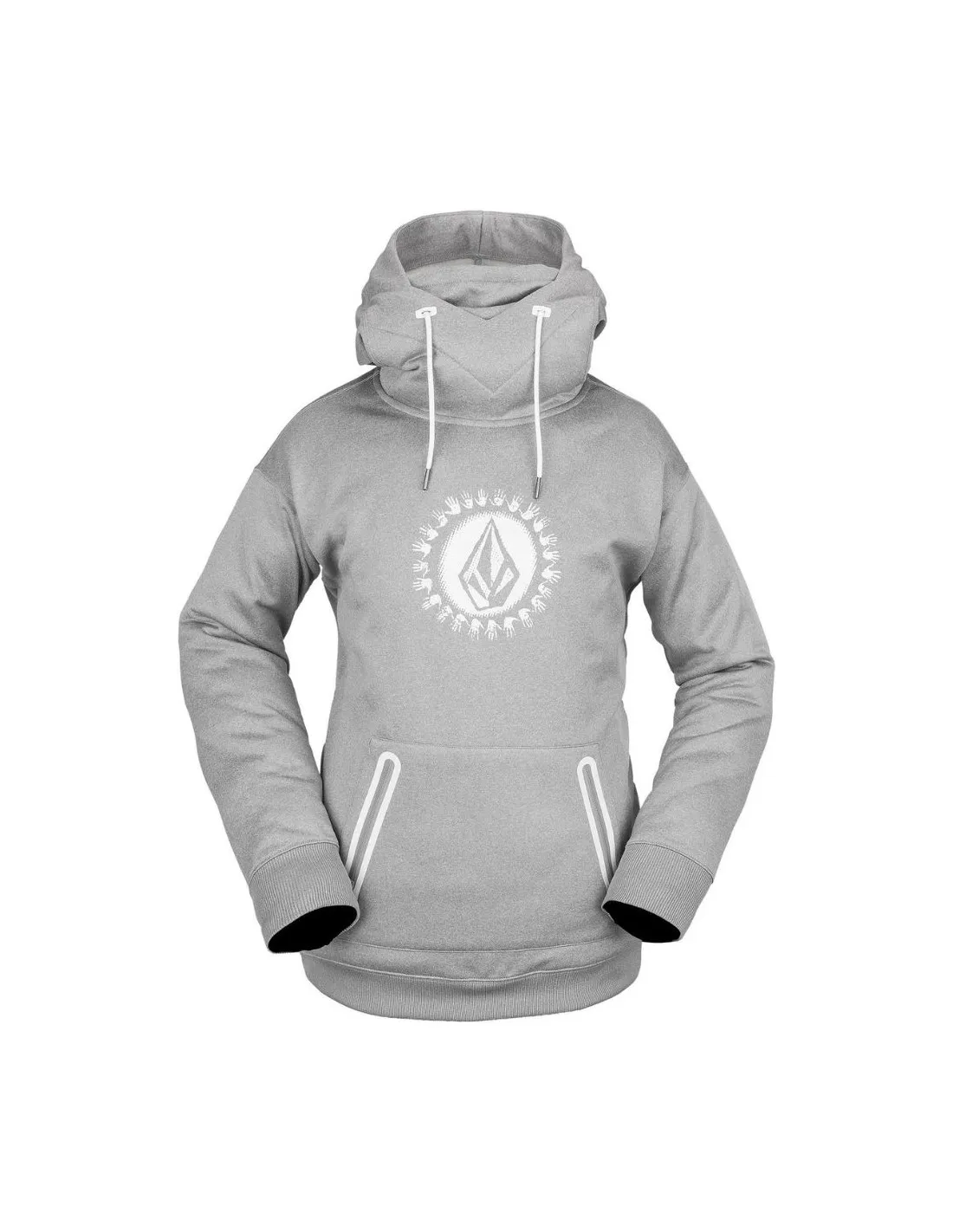 Felpa con cappuccio grigia con cappuccio Shred Spring di Volcom