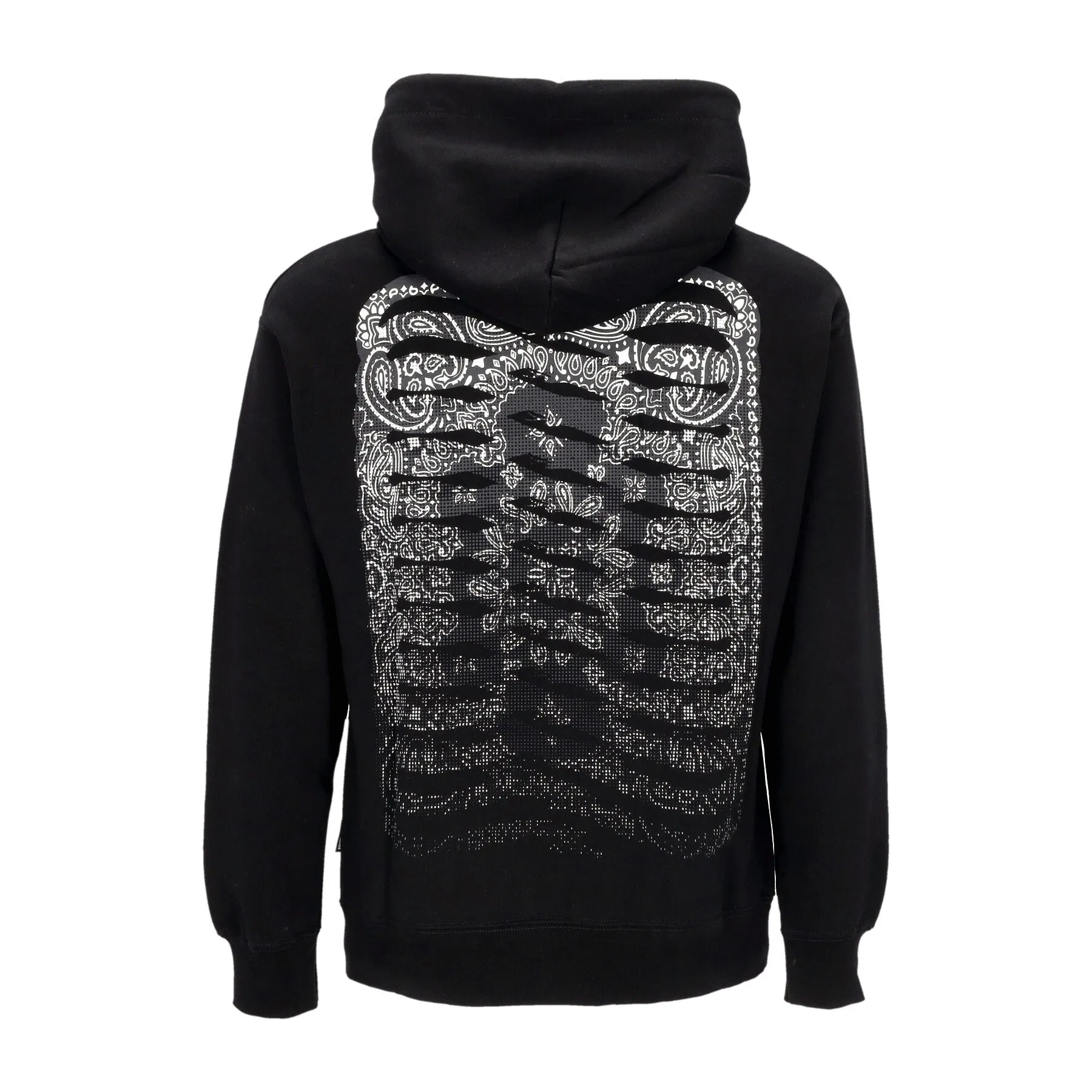 Felpa Leggera Cappuccio Uomo Ribs Bandana Hoodie Black