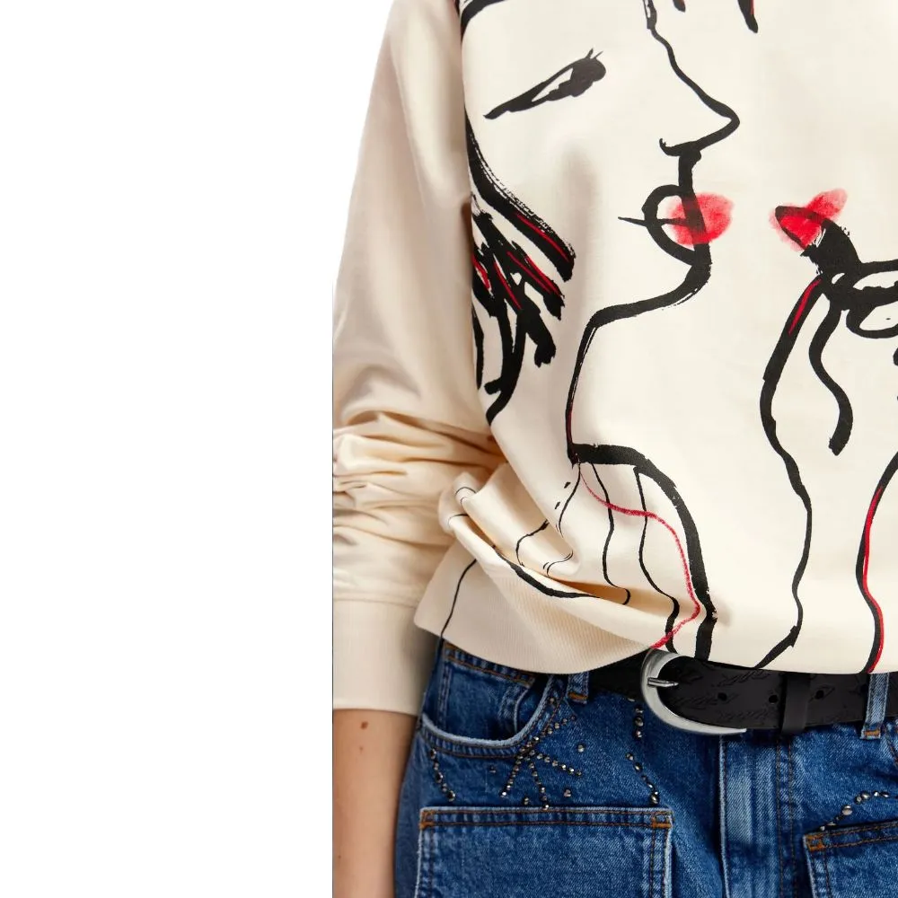 Felpa Sweat Desigual 23WWSK05 1002 crudo v