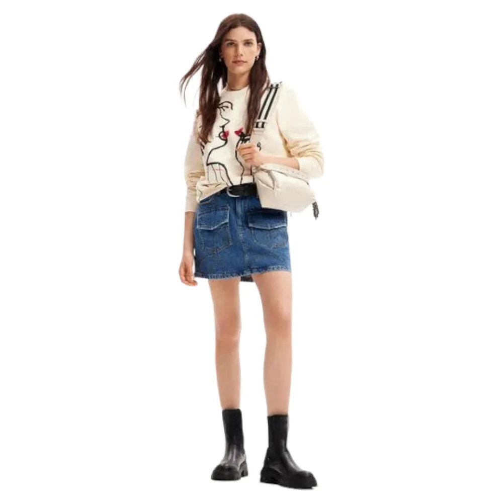 Felpa Sweat Desigual 23WWSK05 1002 crudo v