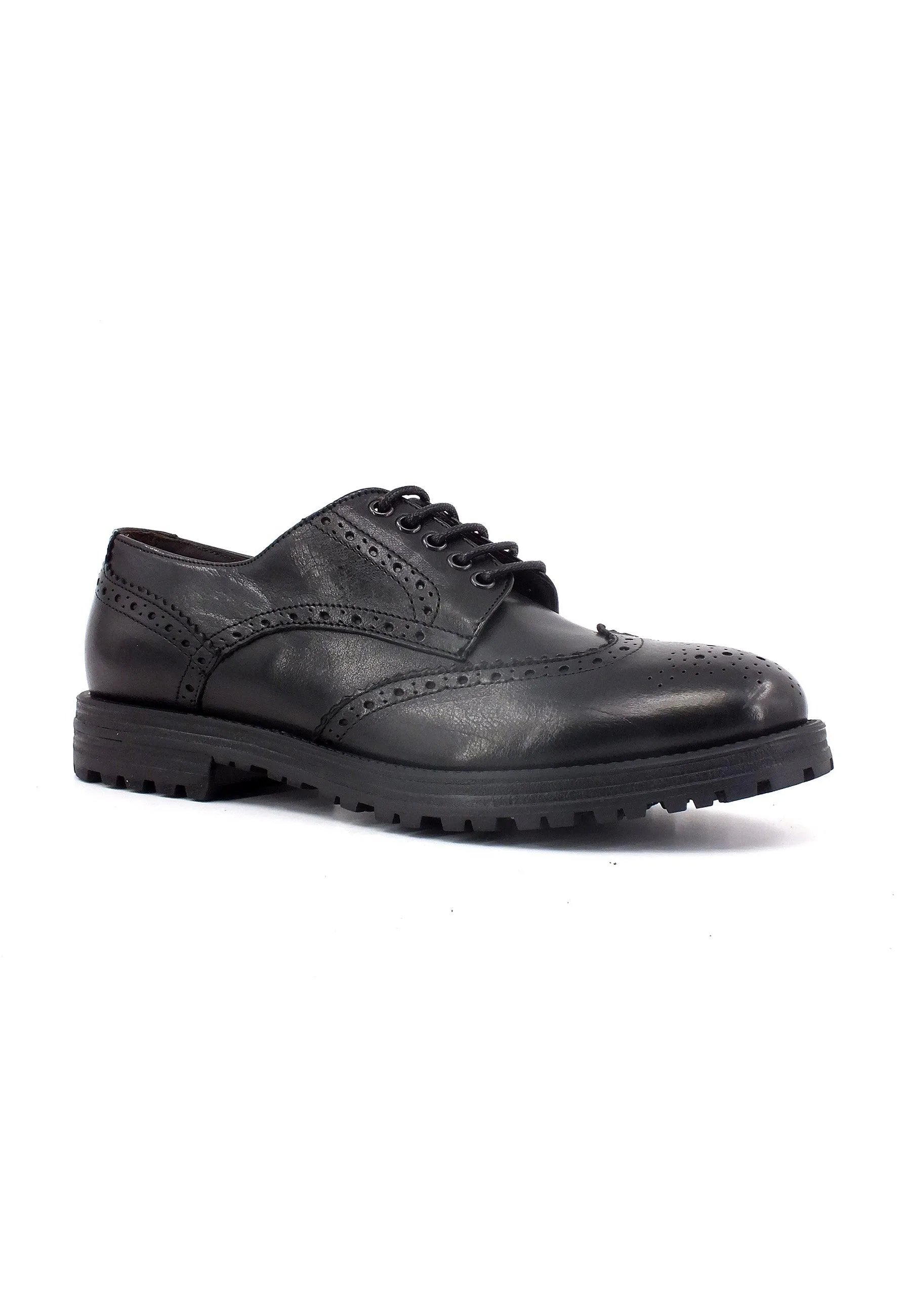 FRANCO FEDELE Derby Stringata Uomo Nero 6514