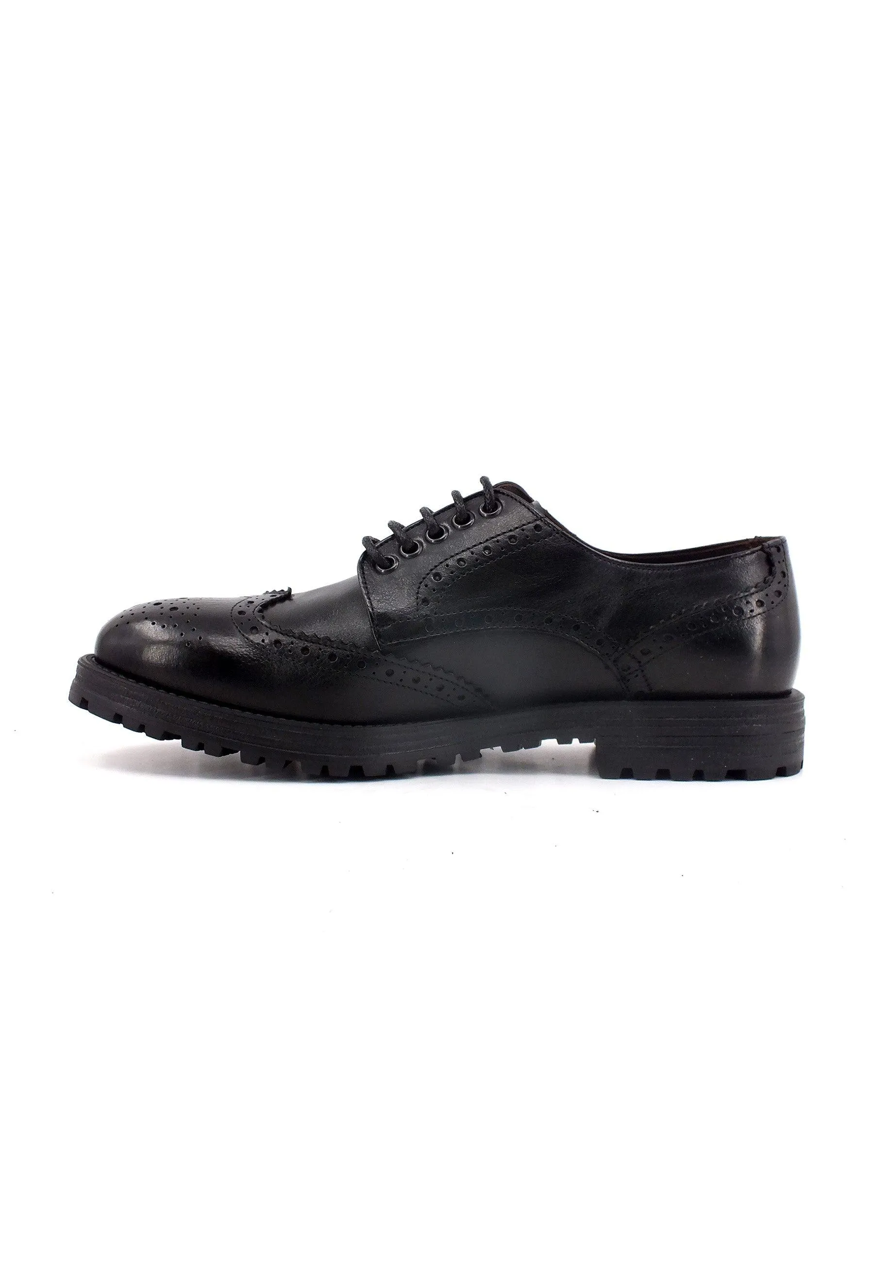 FRANCO FEDELE Derby Stringata Uomo Nero 6514