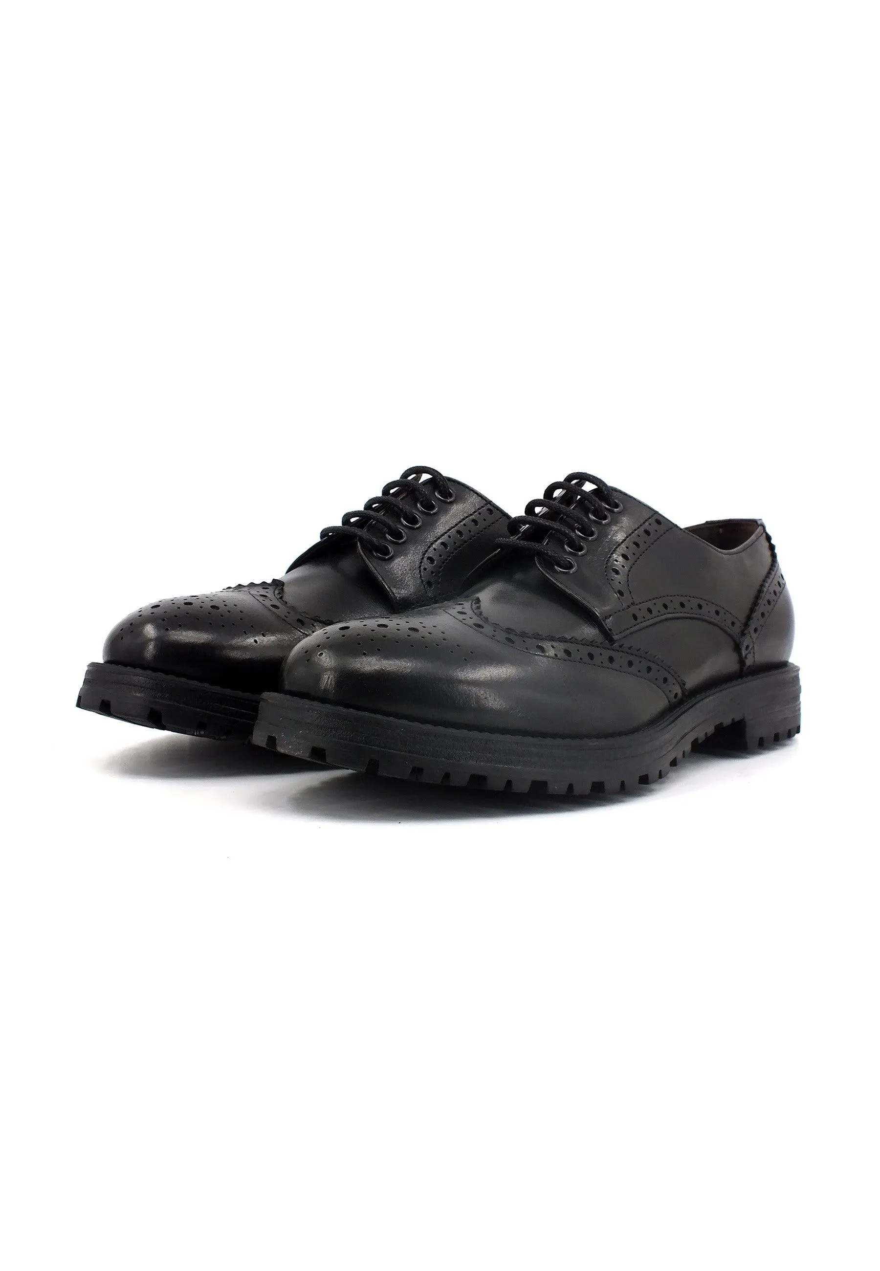FRANCO FEDELE Derby Stringata Uomo Nero 6514