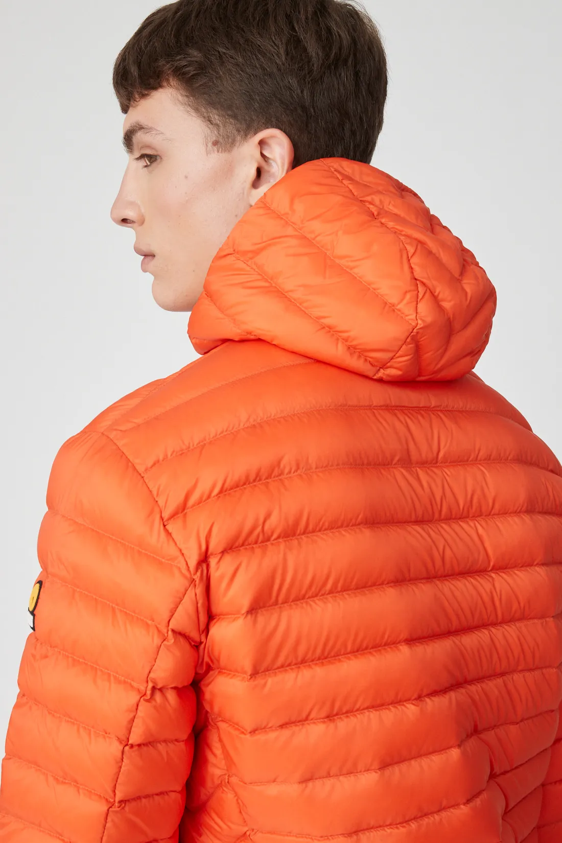 FRANKLIN 2.0 – Orange hooded down jacket