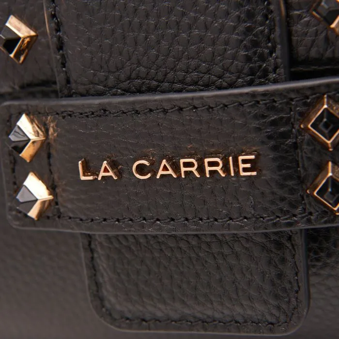 FRIVOLOUS M. IZABEL MED. HANDBAG TUMBLED LEAT BLACK