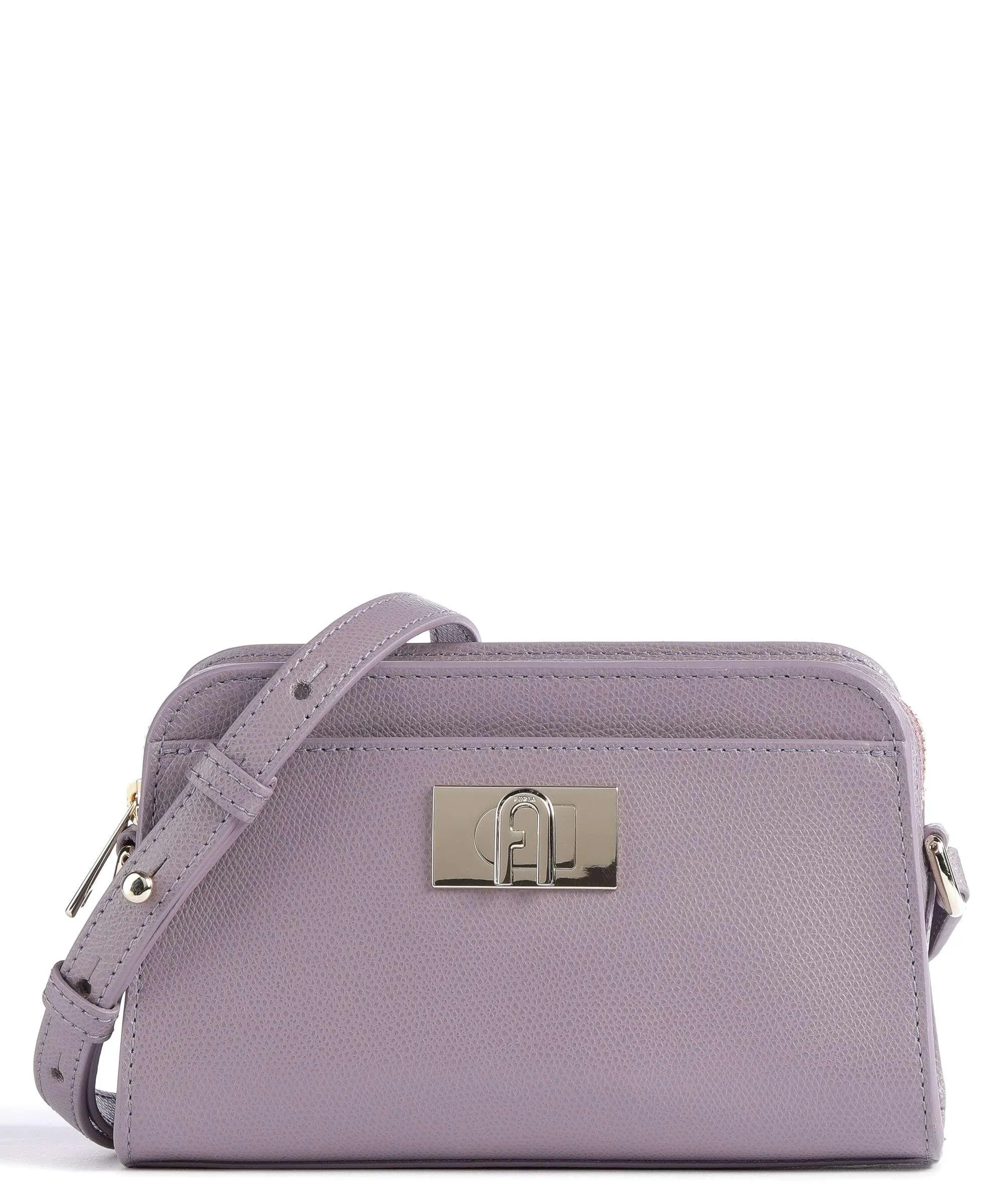  Furla 1927 Mini Borsa a tracolla pelle granulata viola  