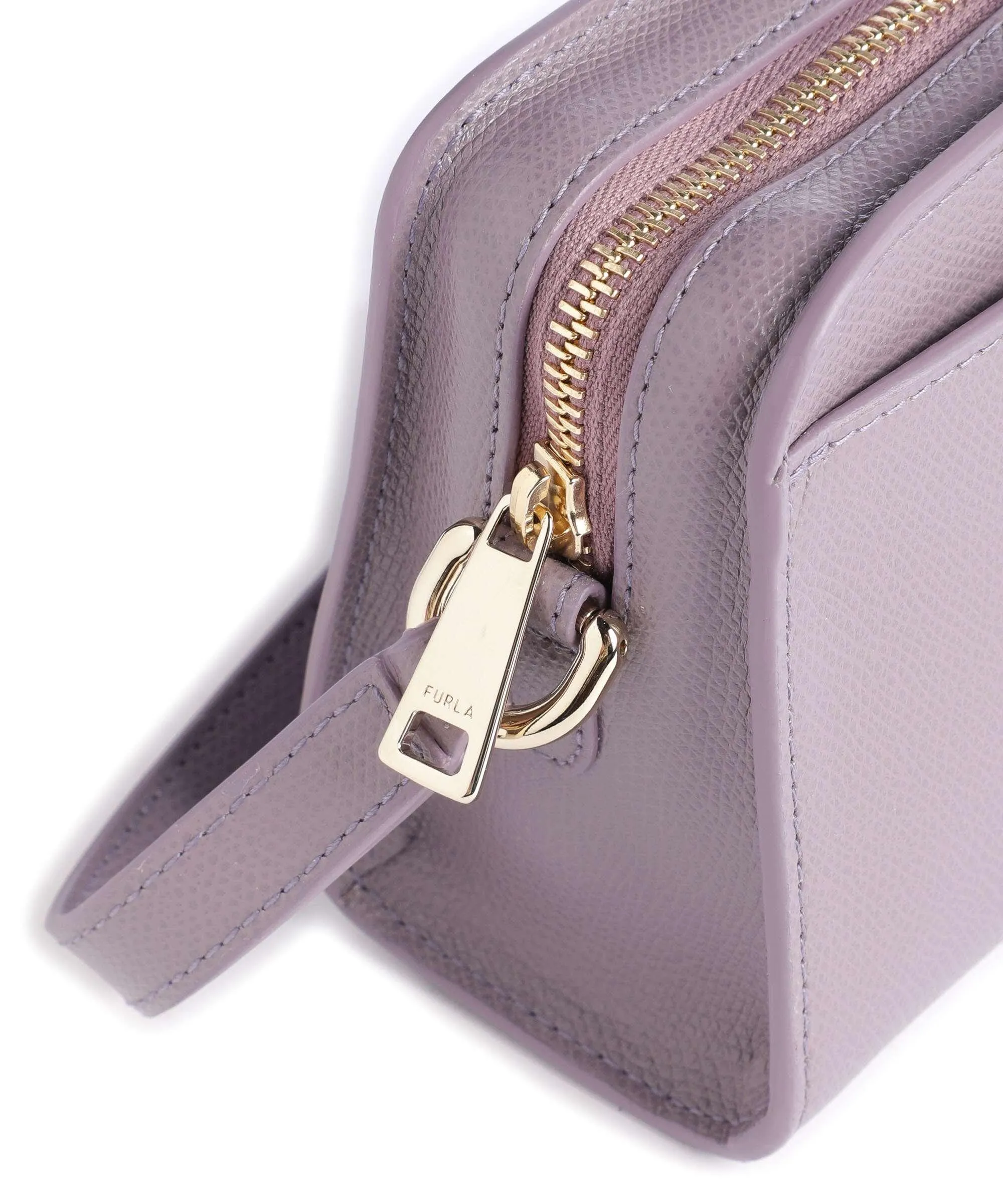  Furla 1927 Mini Borsa a tracolla pelle granulata viola  