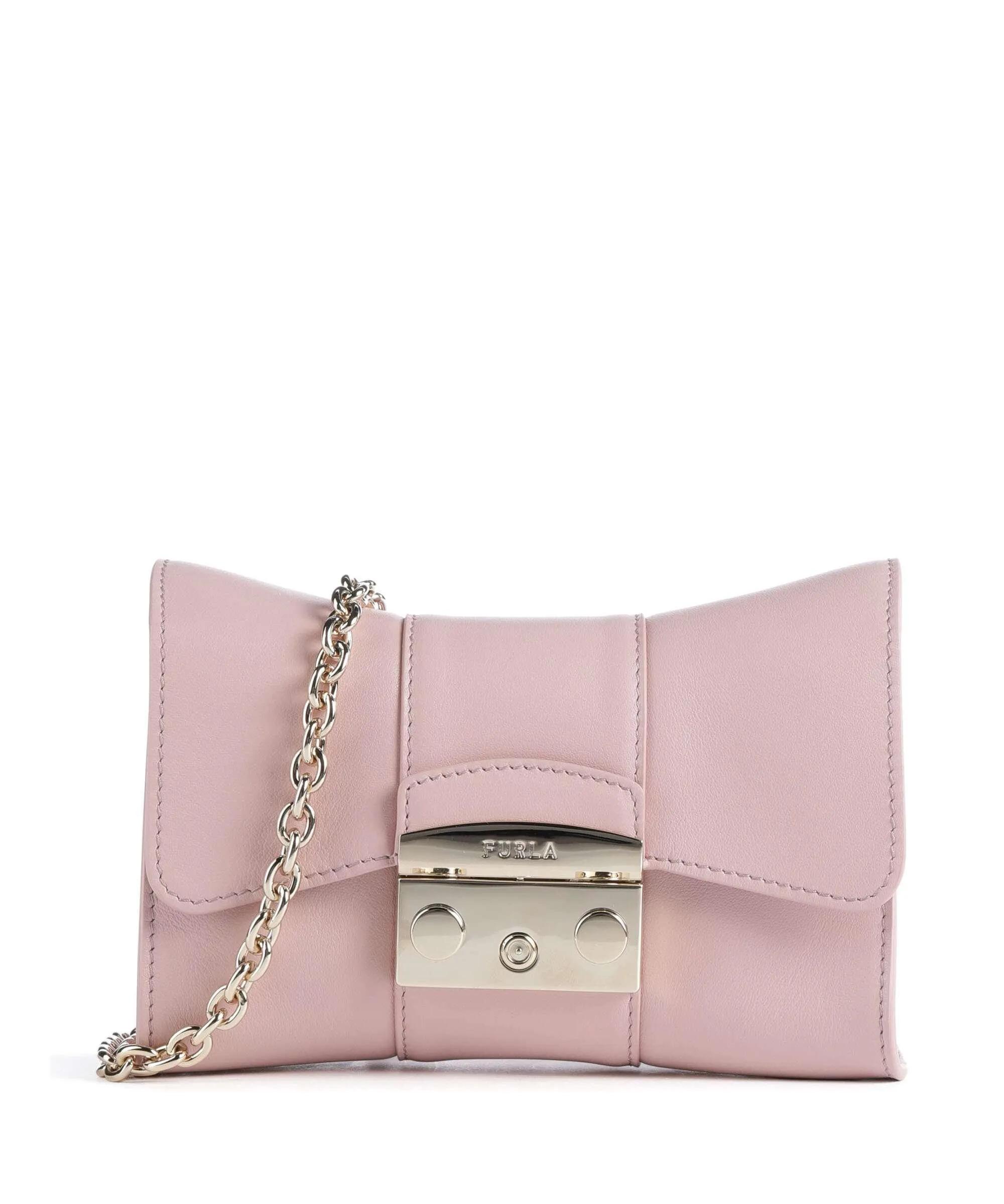  Furla Metropolis Remix Mini Borsa a tracolla pelle a grana fine rosa  