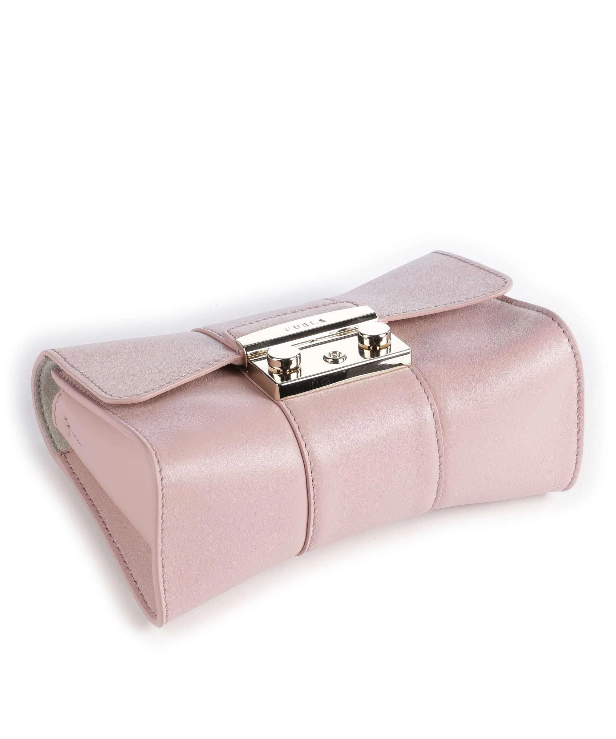  Furla Metropolis Remix Mini Borsa a tracolla pelle a grana fine rosa  
