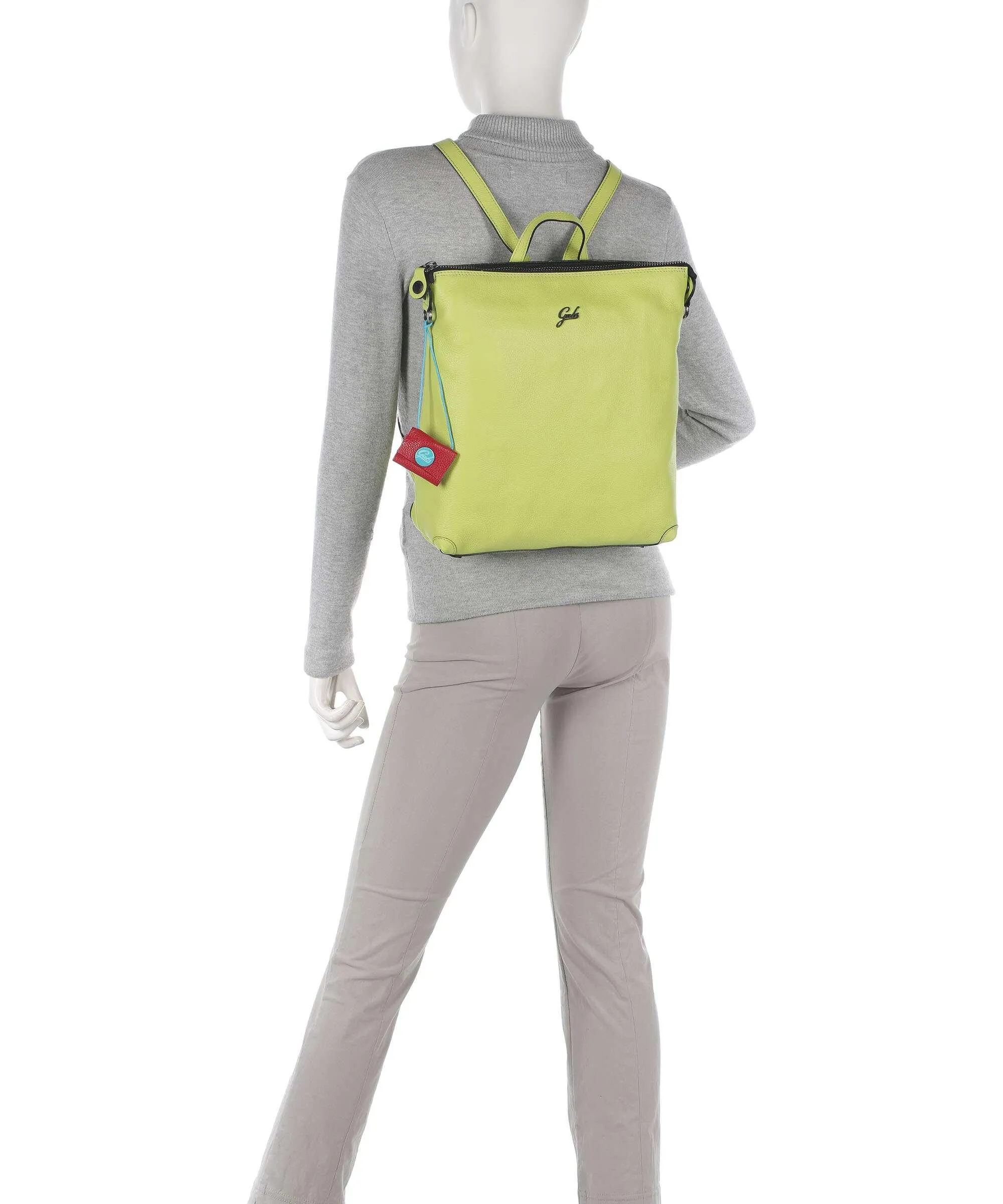  Gabs Lolita M Zaino pelle di vitello grana giallo verde  