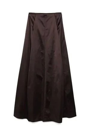 GENNY Abbigliamento,Gonne Gonna lunga in raso marrone 