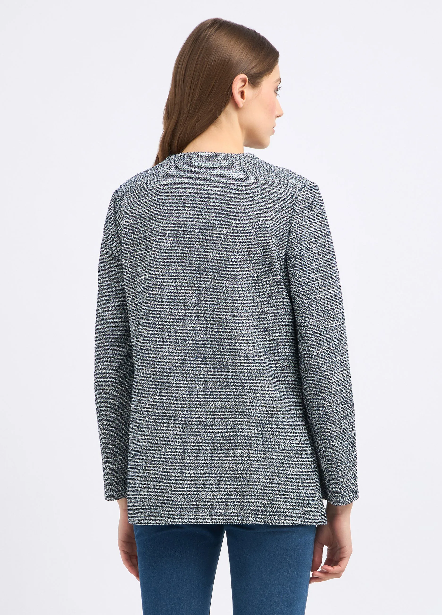 Giacca cardigan con filo lurex