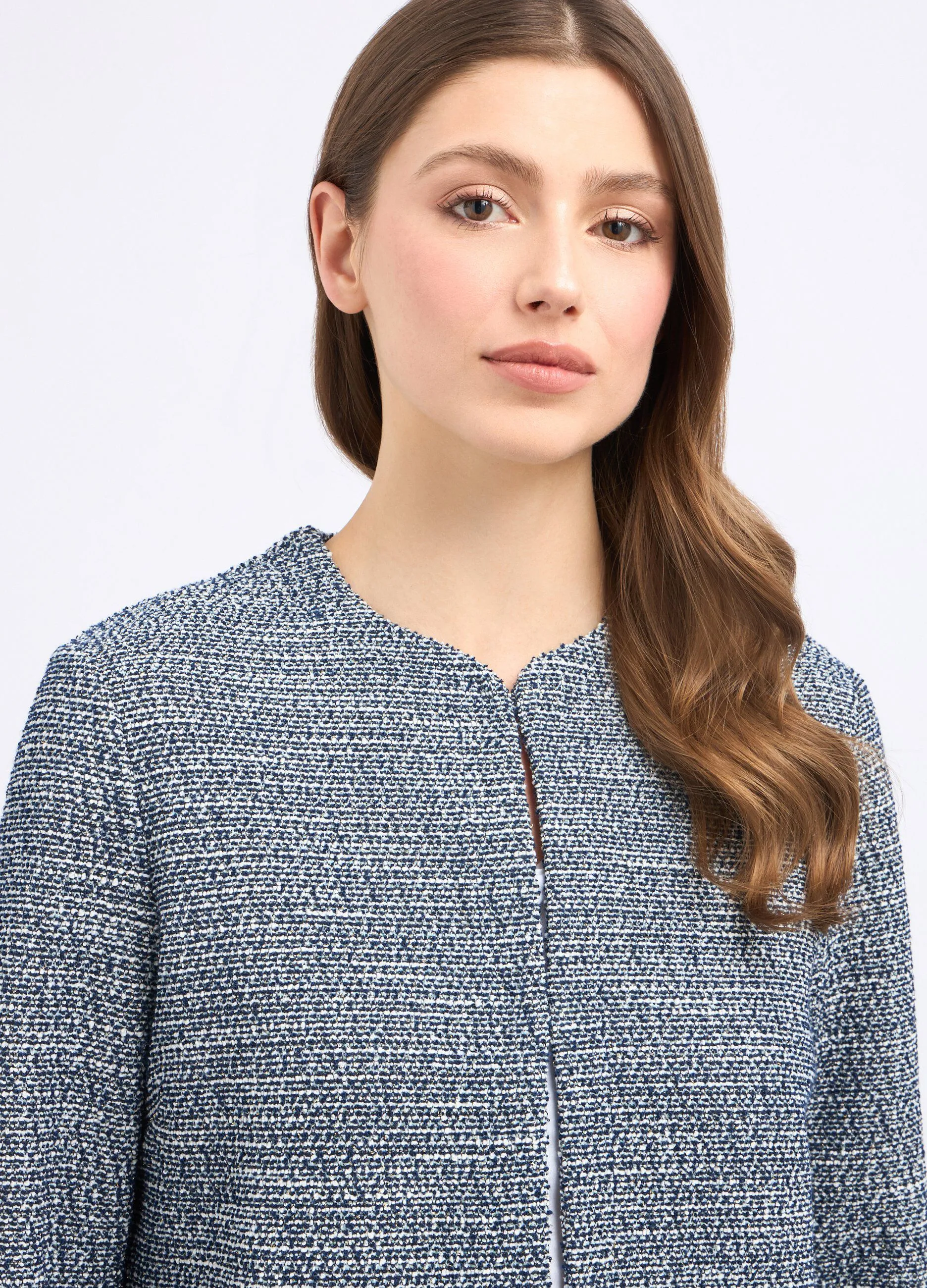 Giacca cardigan con filo lurex