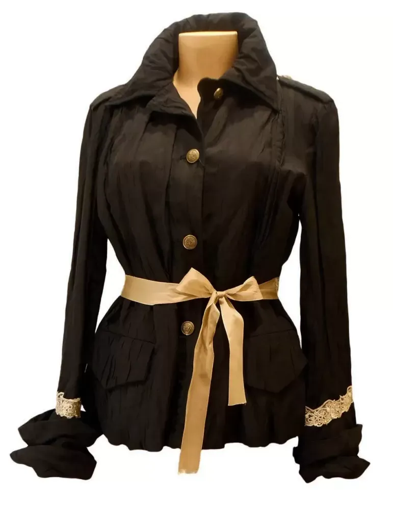 Giacca elegante nera e beige