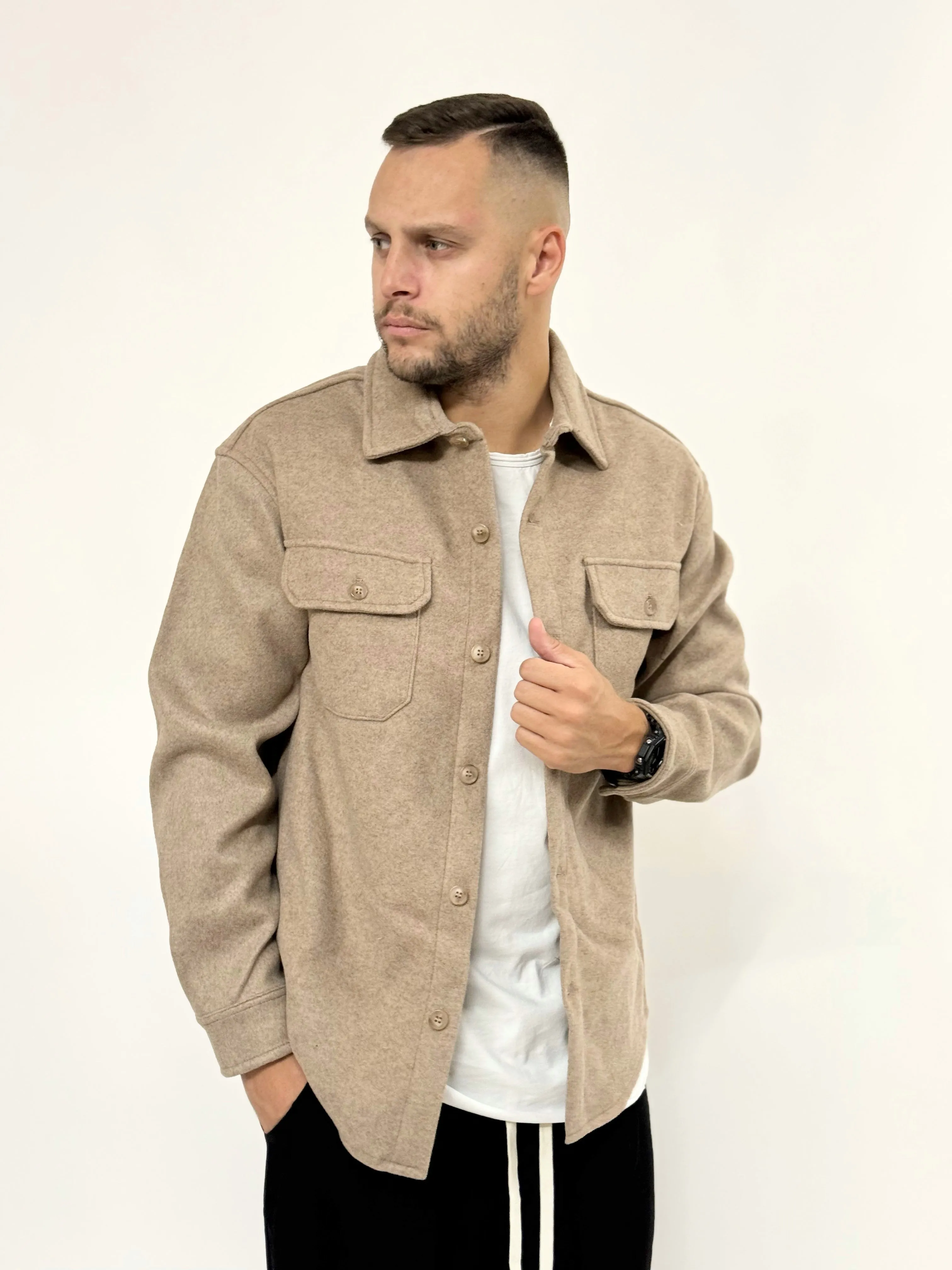 Giacca/Camicia lanetta basica