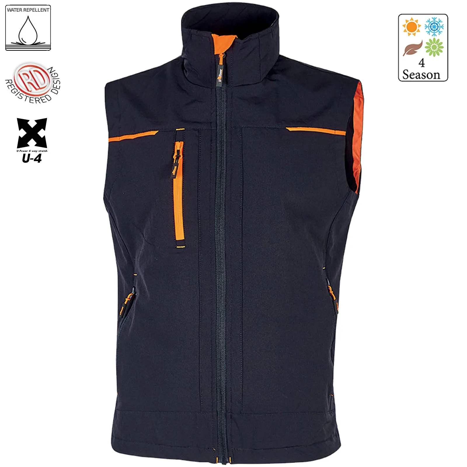 Gilet Smanicato ESTIVO Impermeabile Multitasche U-POWER Lavoro Uomo Donna SATURN