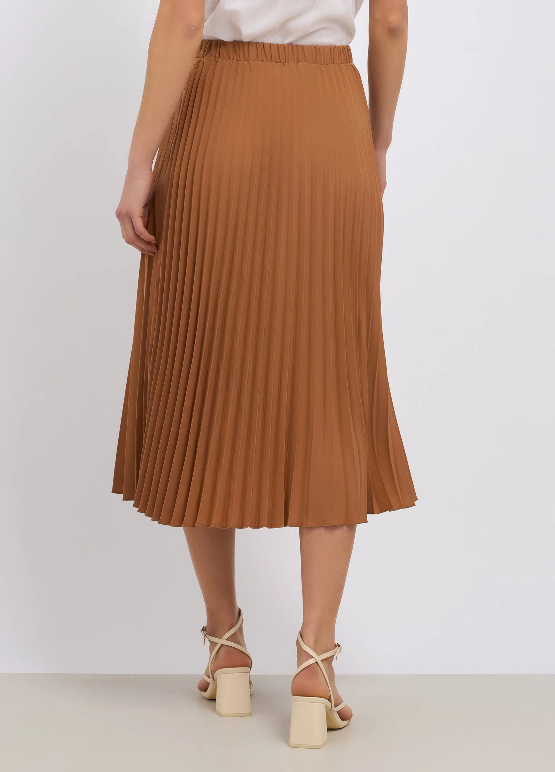 Gonna longuette plissettata donna