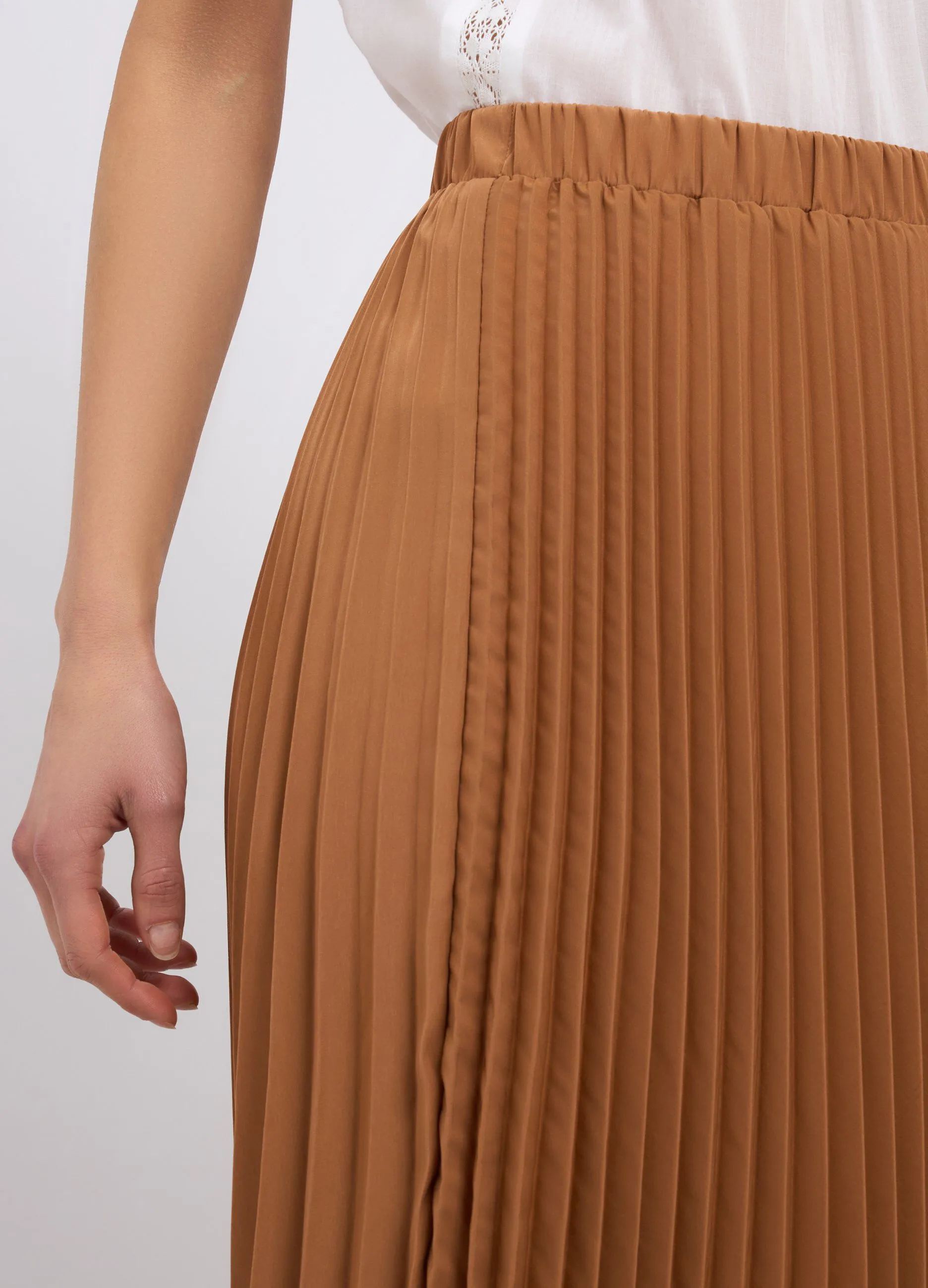 Gonna longuette plissettata donna