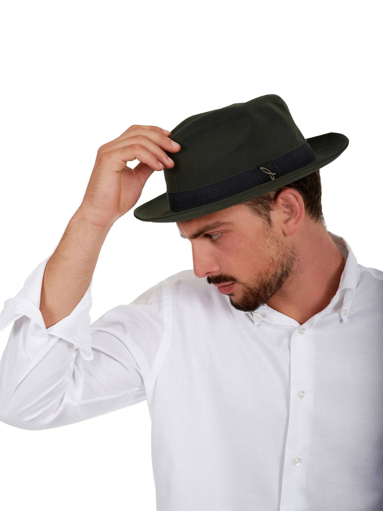 Green fabric Fedora