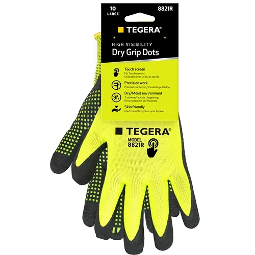 Guanti da lavoro Tegera TEGERA, Tg. 6, in Poliestere, Spandex, col. Nero, giallo
