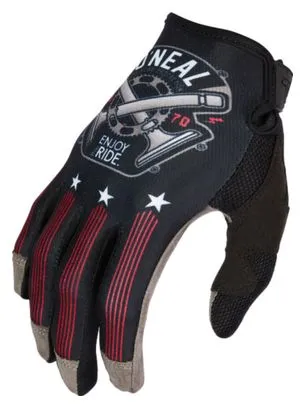 Guanti lunghi O'Neal Mayhem Piston V.23 nero / bianco / rosso