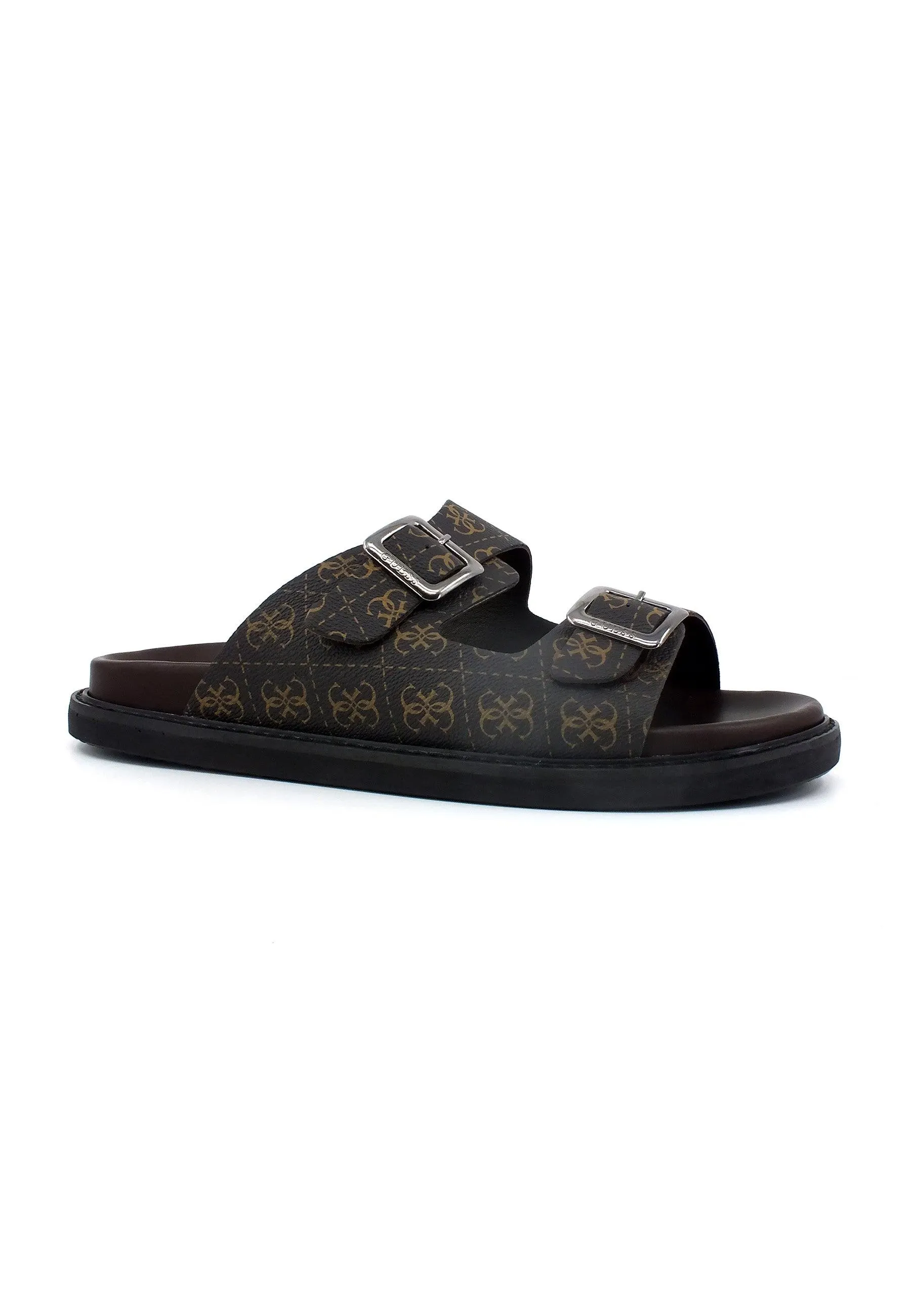 GUESS Ciabatta Fibbie Uomo Brown Ocra FM6SAPELE03