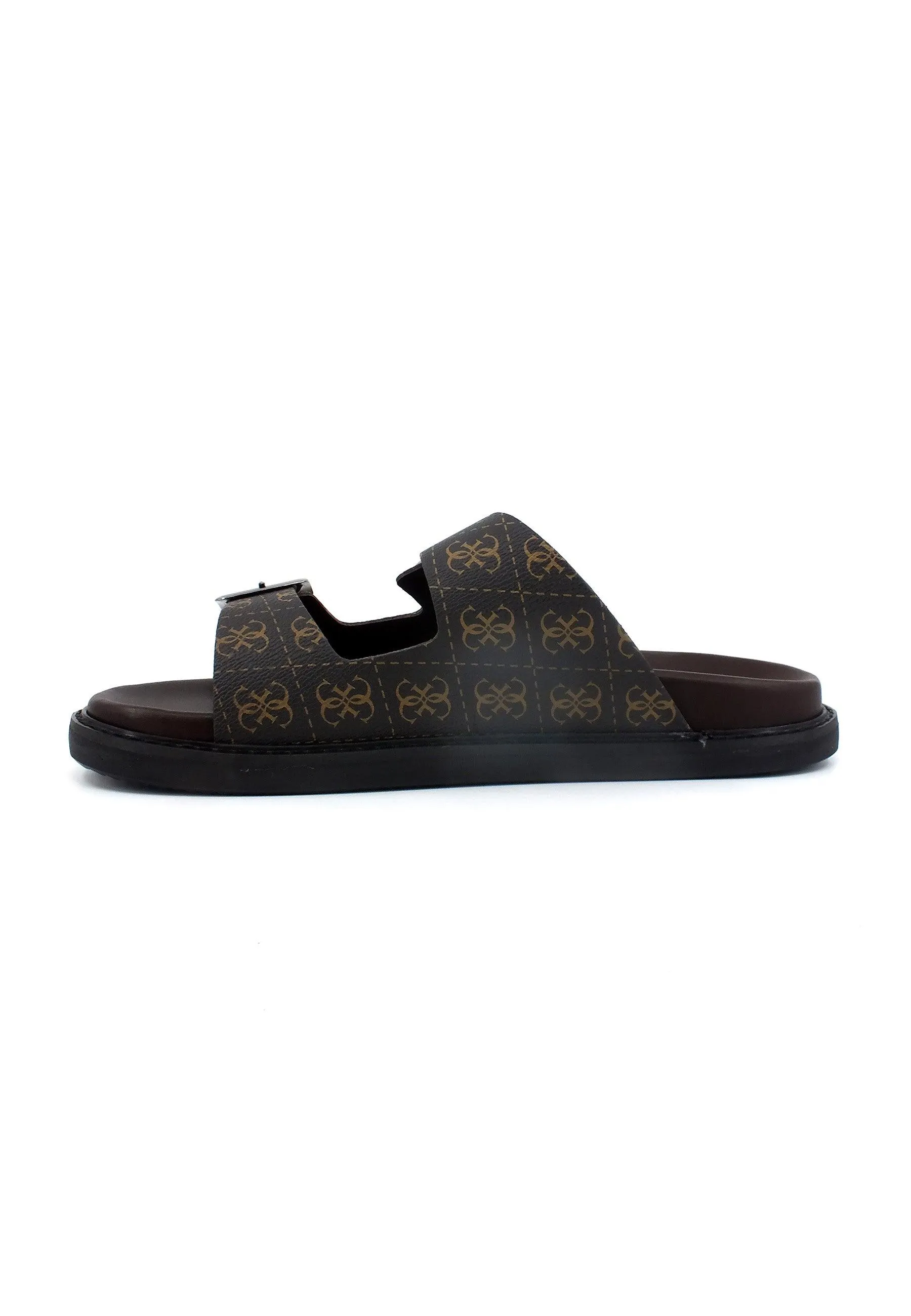 GUESS Ciabatta Fibbie Uomo Brown Ocra FM6SAPELE03