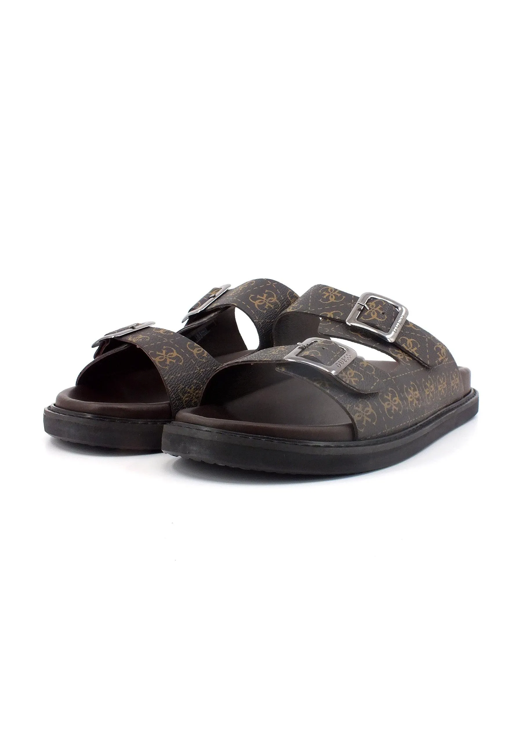 GUESS Ciabatta Fibbie Uomo Brown Ocra FM6SAPELE03