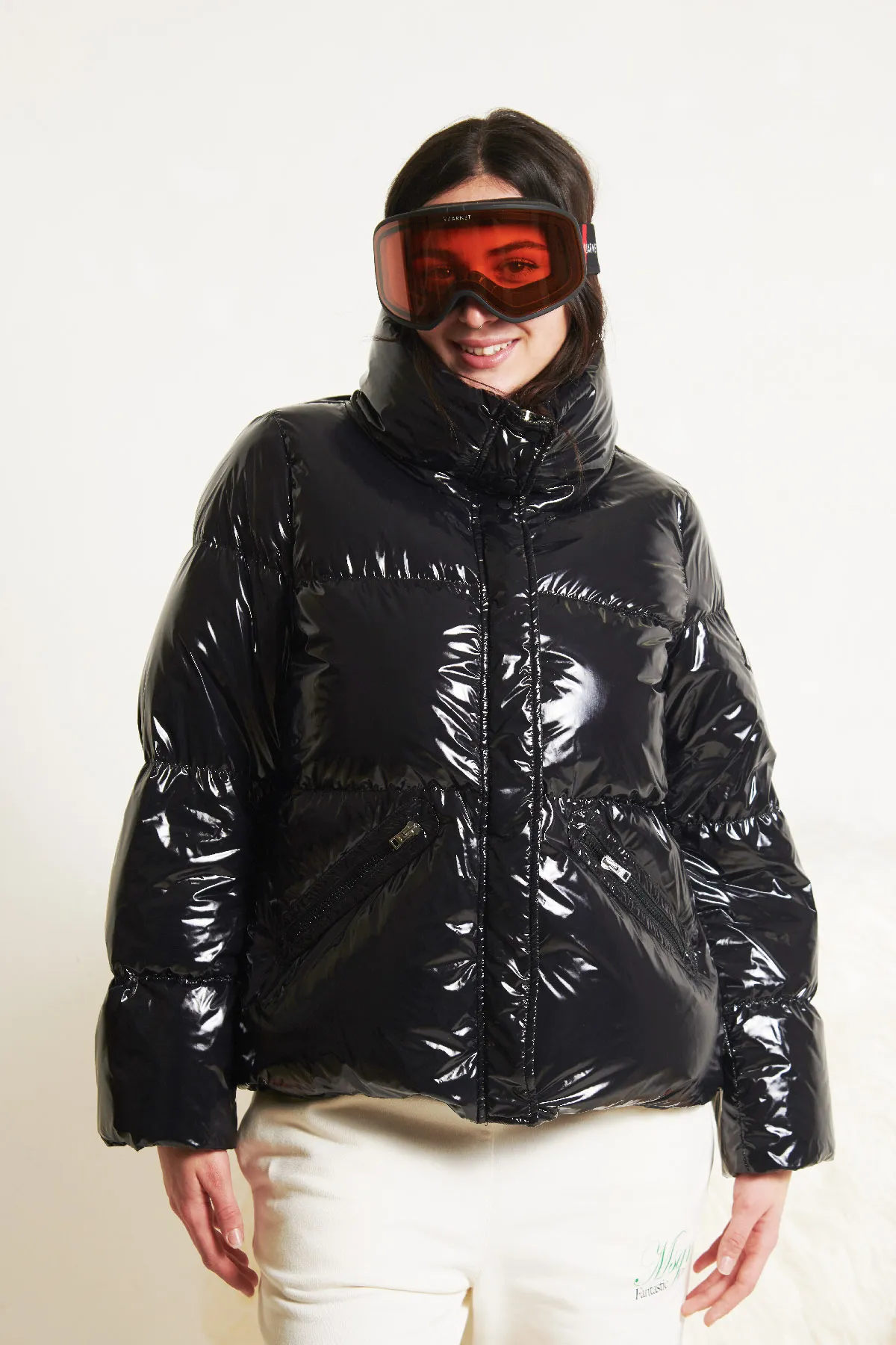 HERNO Giubbotto Bomber in Gloss Nero