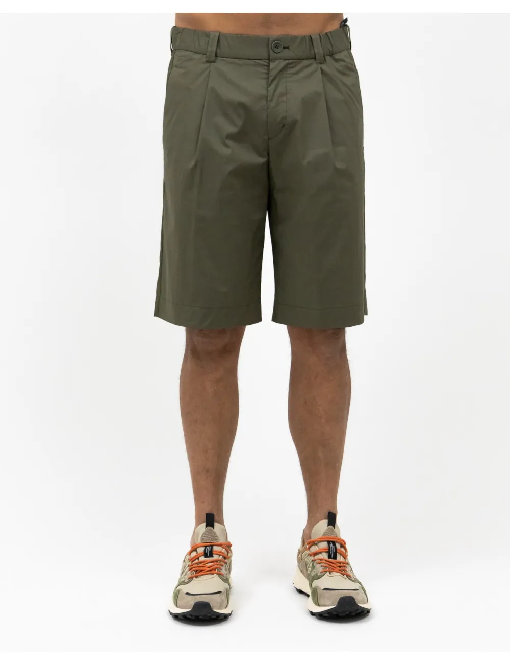 Herno - Pantalone Bermuda Verde Militare Uomo