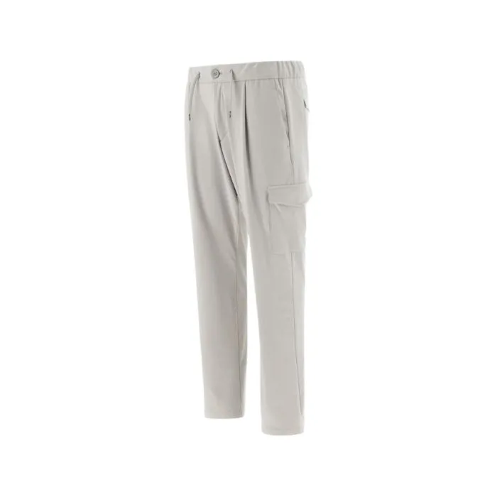 Herno Pantaloni Cargo Scamosciati Ghiaccio