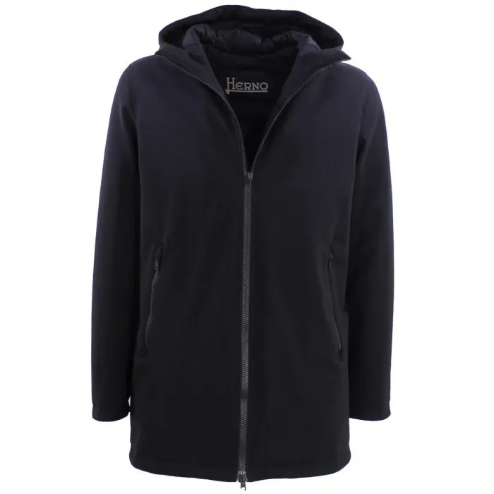 Herno Parka In Scuba Stretch Nero