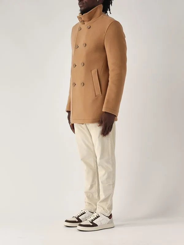 HERNO  Peacoat uomo Herno in misto lana Cammello