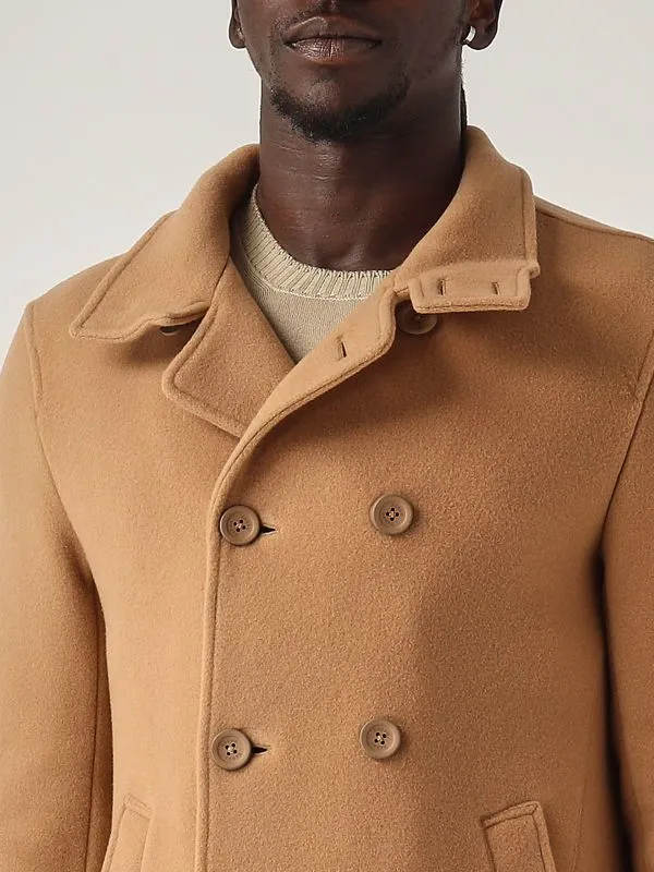 HERNO  Peacoat uomo Herno in misto lana Cammello