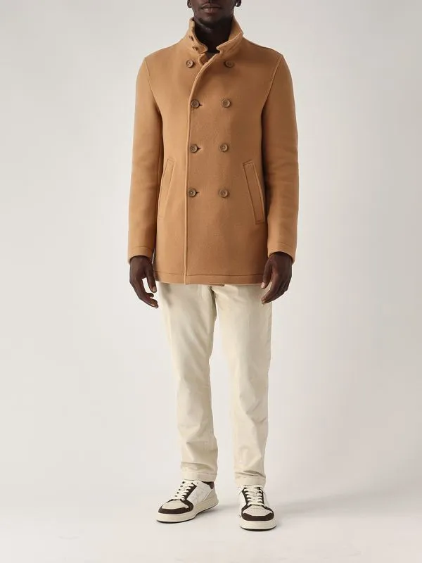 HERNO  Peacoat uomo Herno in misto lana Cammello