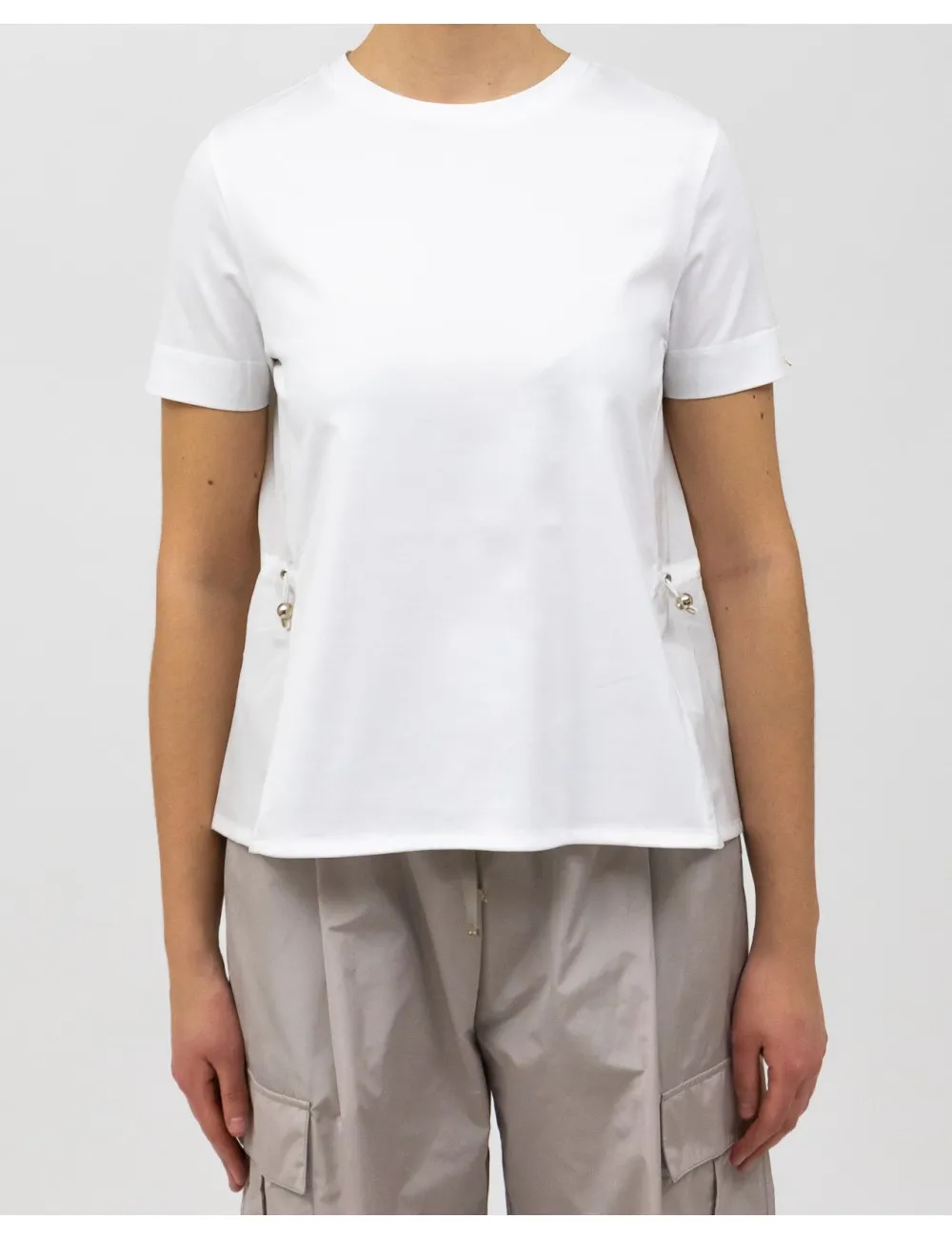 Herno - T-shirt Bianca in Cotone Donna