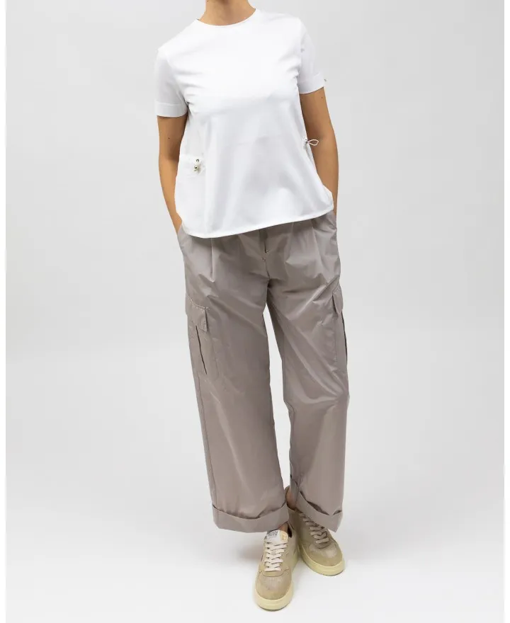 Herno - T-shirt Bianca in Cotone Donna
