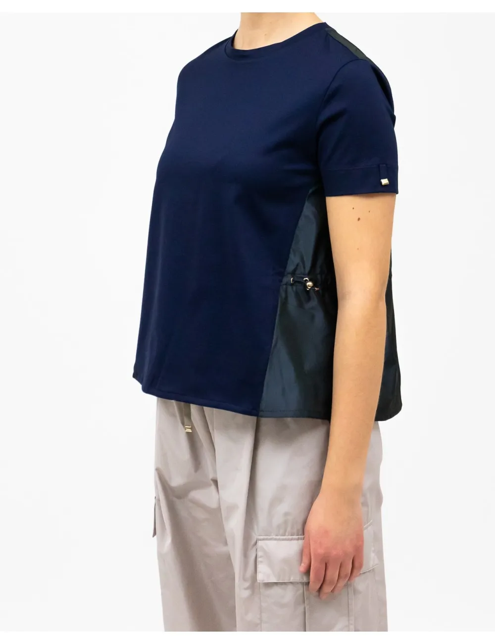 Herno - T-shirt Blu in Cotone Donna