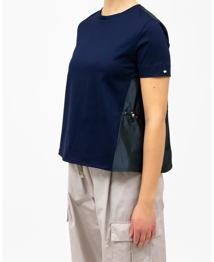 Herno - T-shirt Blu in Cotone Donna
