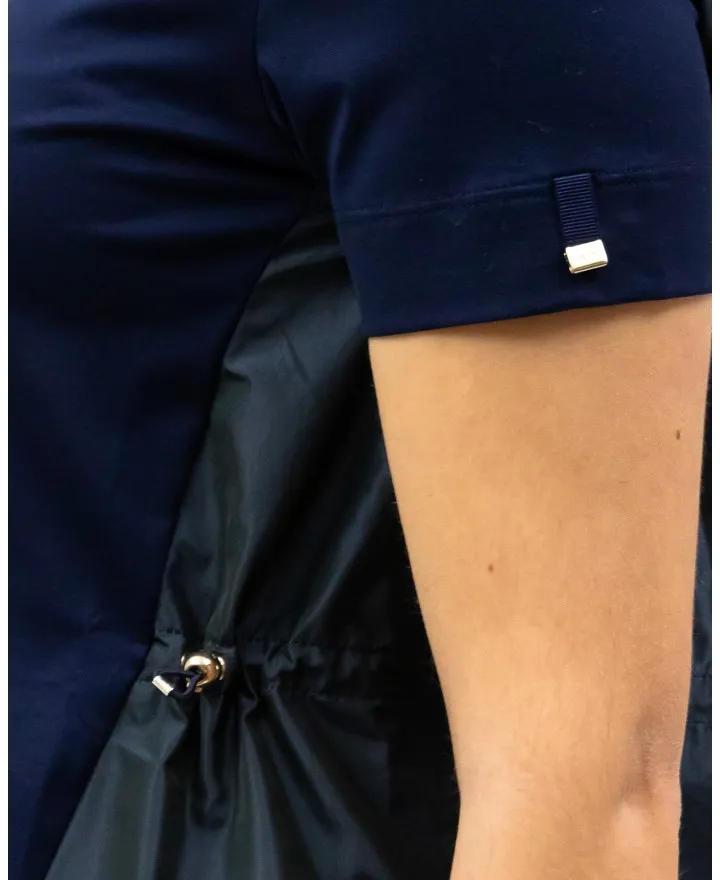 Herno - T-shirt Blu in Cotone Donna