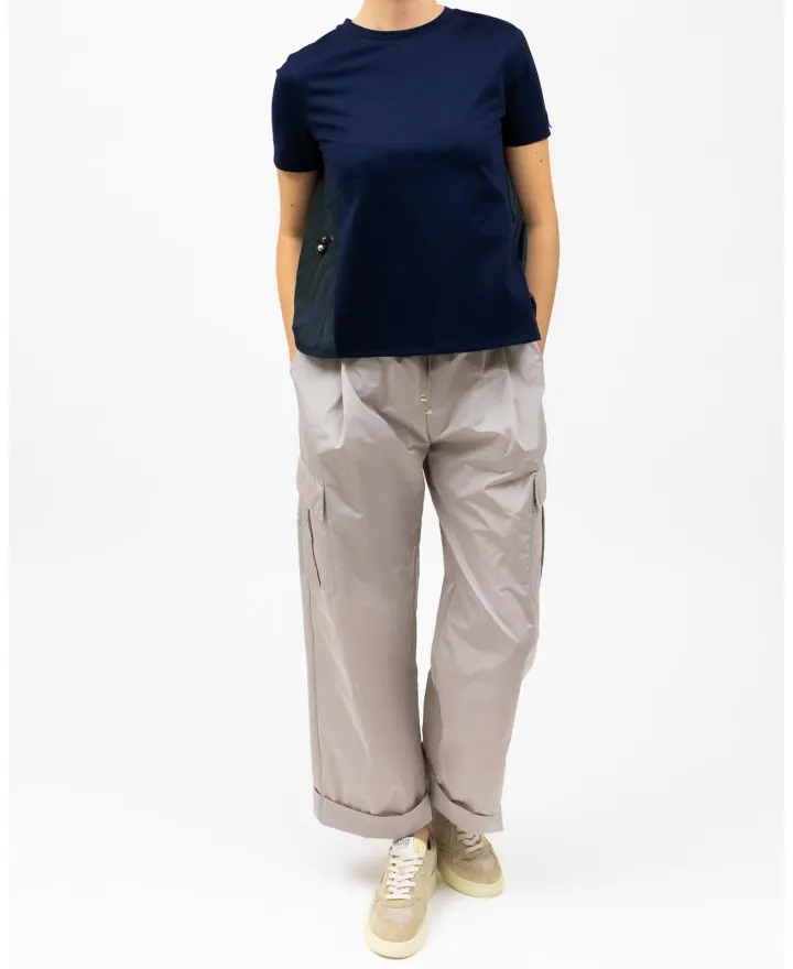 Herno - T-shirt Blu in Cotone Donna
