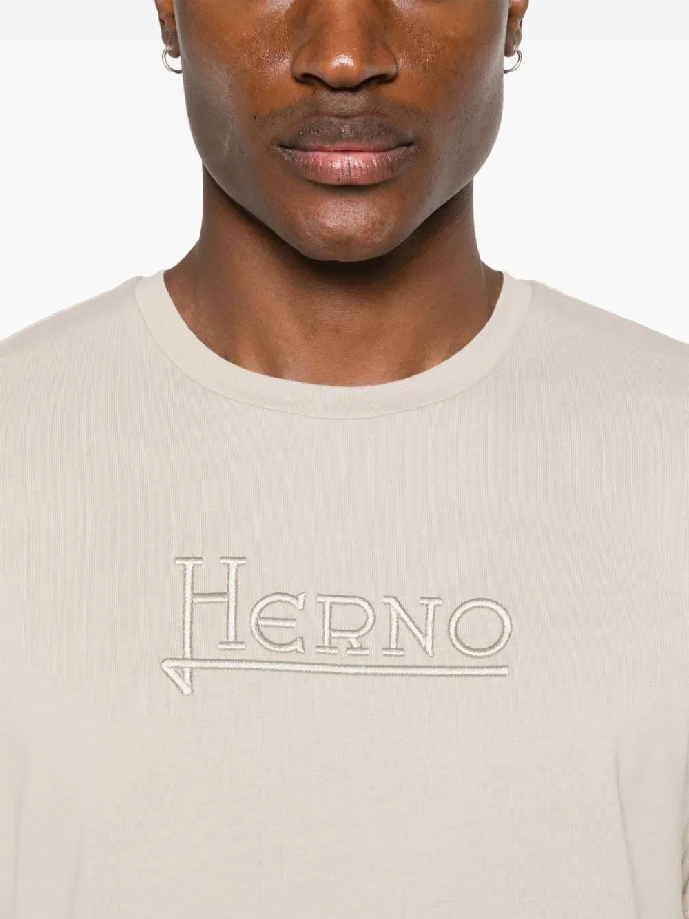 Herno-T-shirt con ricamo