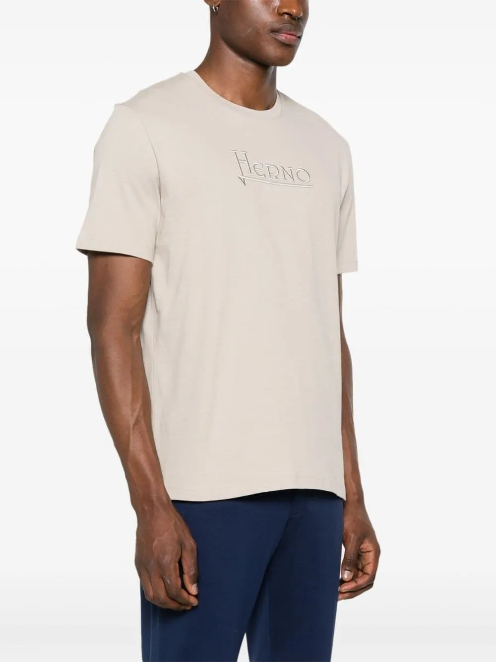 Herno-T-shirt con ricamo