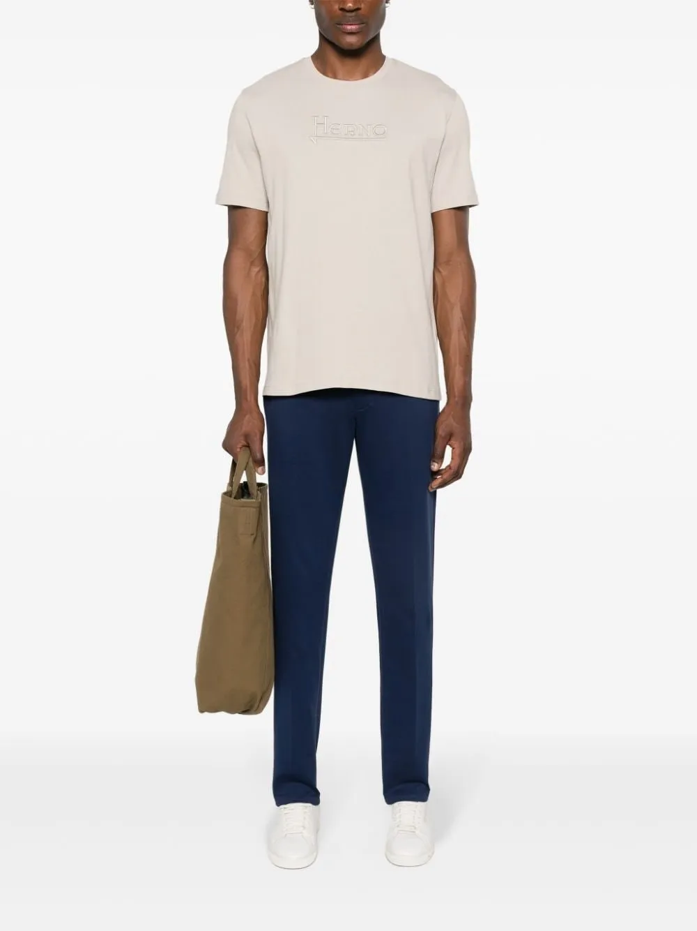 Herno-T-shirt con ricamo