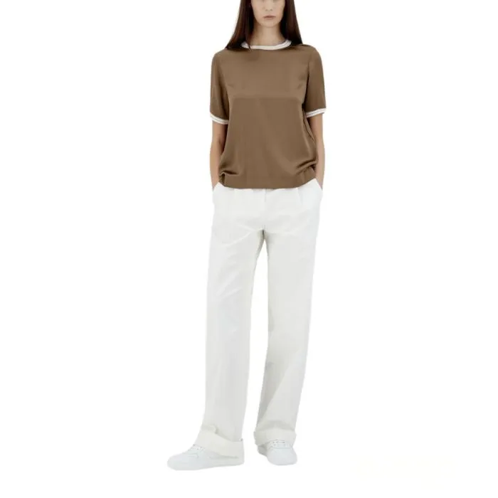 Herno T-shirt Effetto Satinato Sabbia