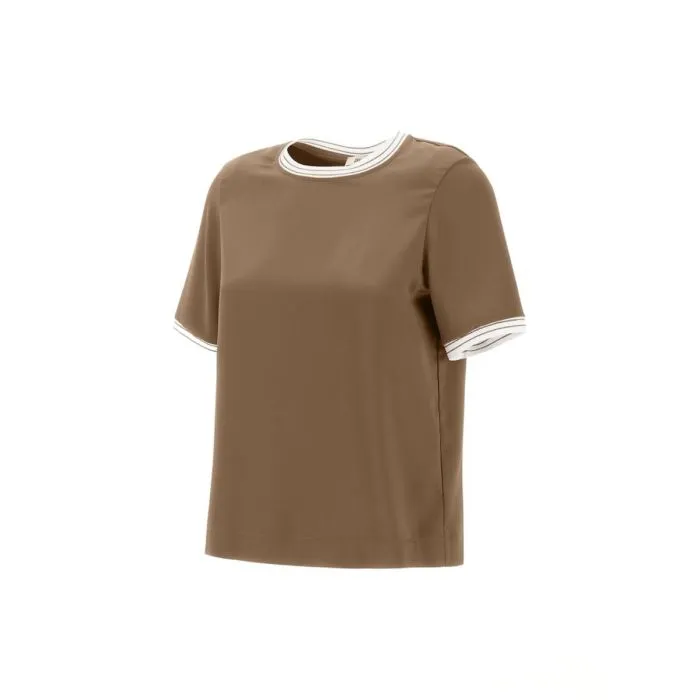Herno T-shirt Effetto Satinato Sabbia